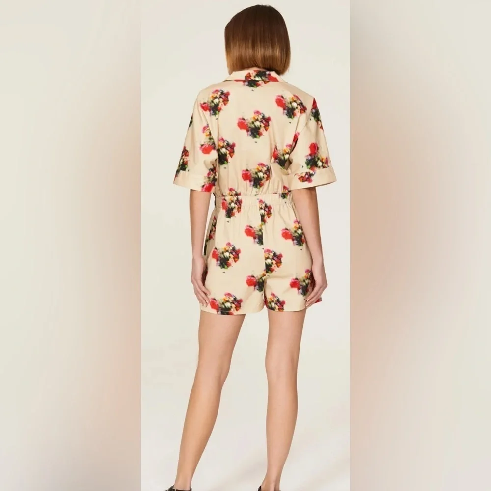 Adam Lippes x RTR Blurry Floral Romper Size 10 - Picture 3 of 8